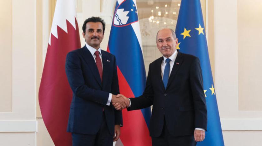 أمير قطر يجري مباحثات في سلوفينيا ويبدأ زيارة لإسبانيا